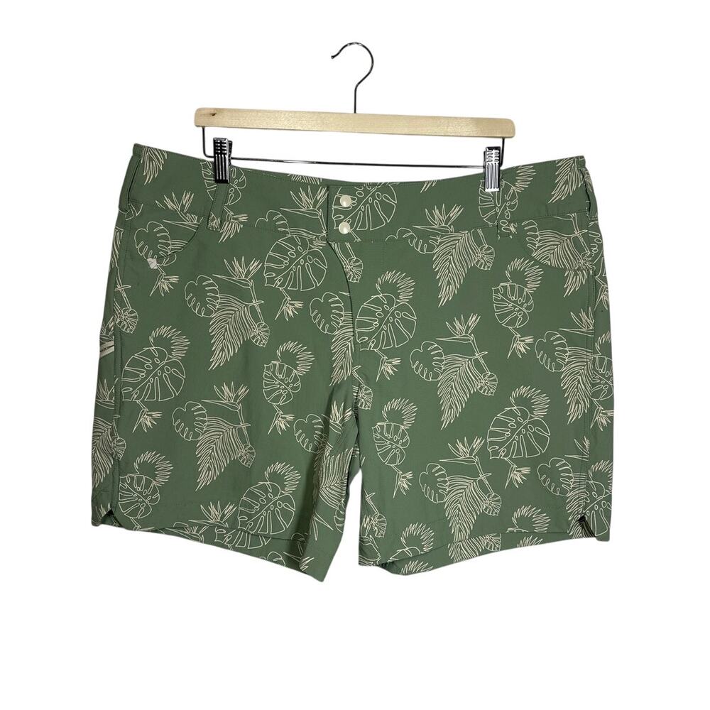 Wild Rye Freda 7-Inch Mountain Bike Shorts Sz 18 Tropical Paradise Print Green